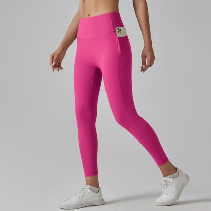 High-Waist Stretch Active Leggings with Side Pocket