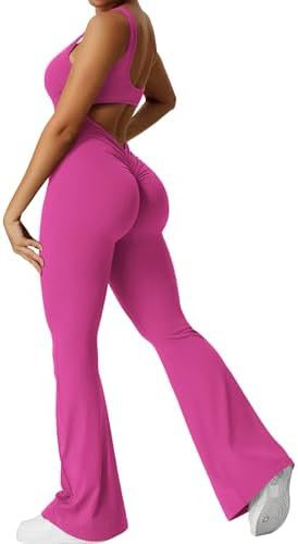 Women’s Bodycon Sleeveless Flared Active Jumpsuit