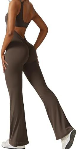 Women’s Bodycon Sleeveless Flared Active Jumpsuit
