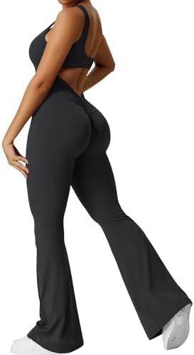 Women’s Bodycon Sleeveless Flared Active Jumpsuit
