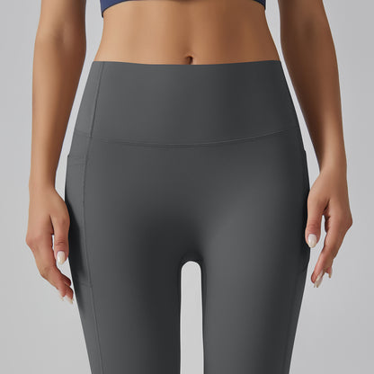 High-Waist Stretch Active Leggings with Side Pocket