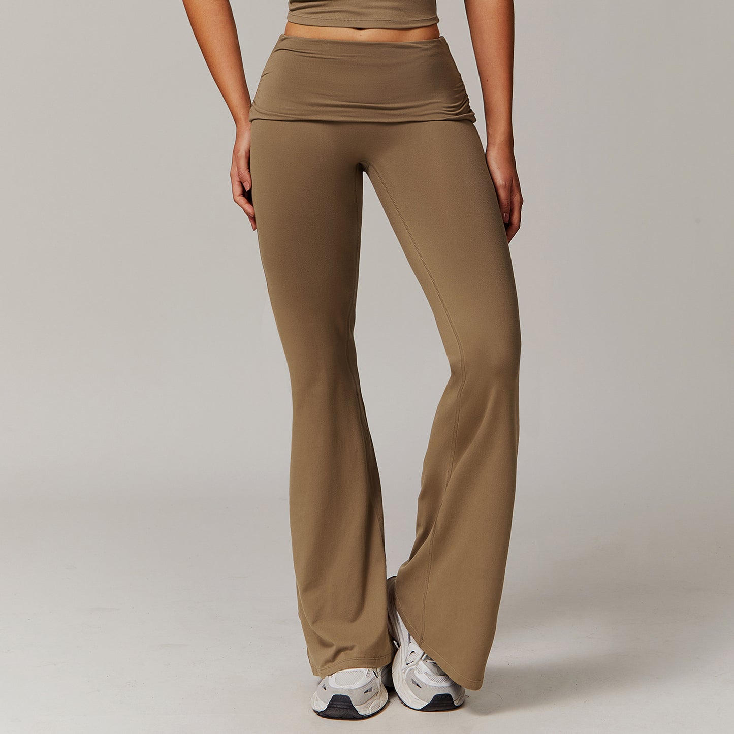 Flare Yoga Pants | Fold Waist Comfort Fit