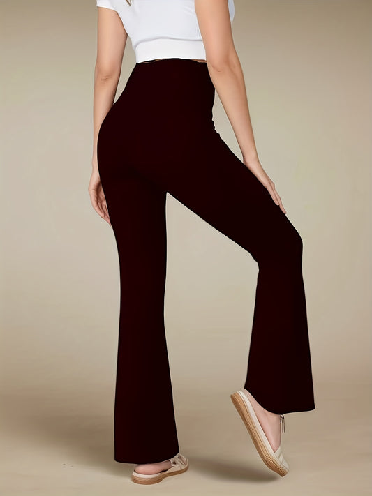 Premium High Waist Flare Leggings with Pocket