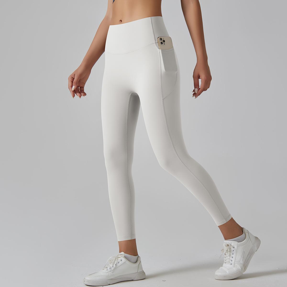 High-Waist Stretch Active Leggings with Side Pocket
