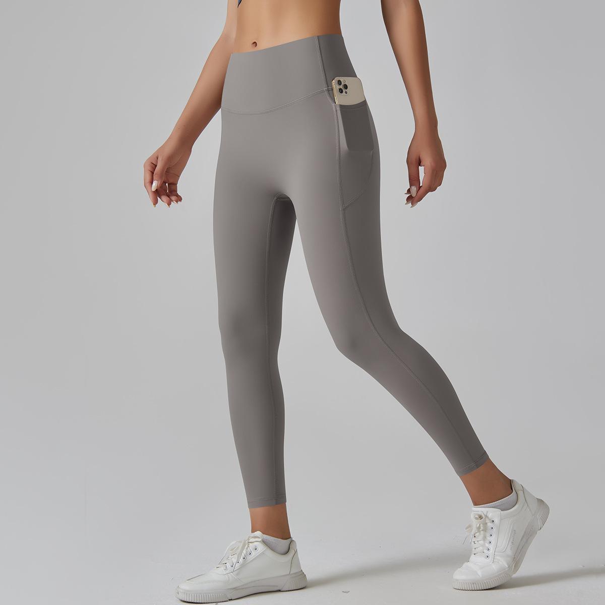 High-Waist Stretch Active Leggings with Side Pocket