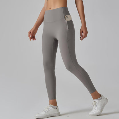 High-Waist Stretch Active Leggings with Side Pocket