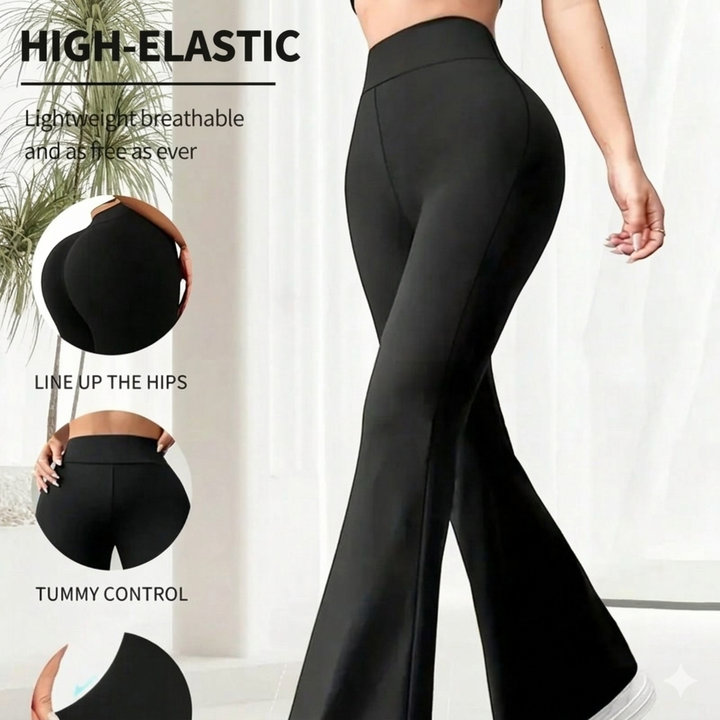 High Waist Flare Yoga Pants for Women