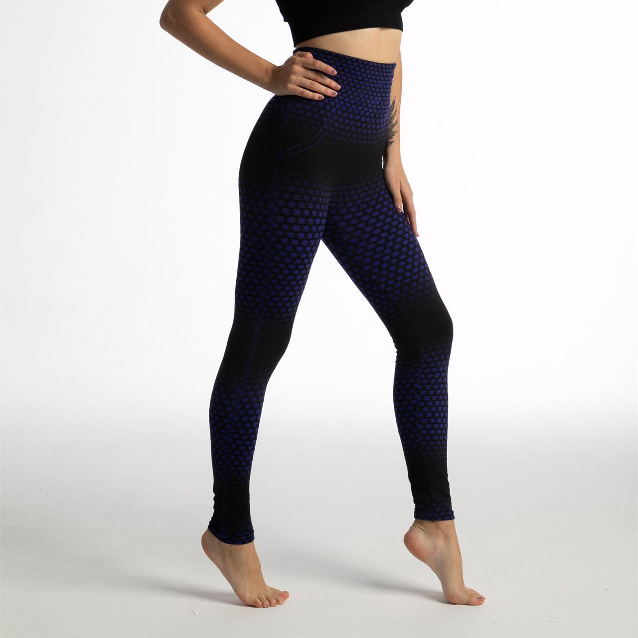 High-Waist Textured Stretch Leggings | Comfort Fit